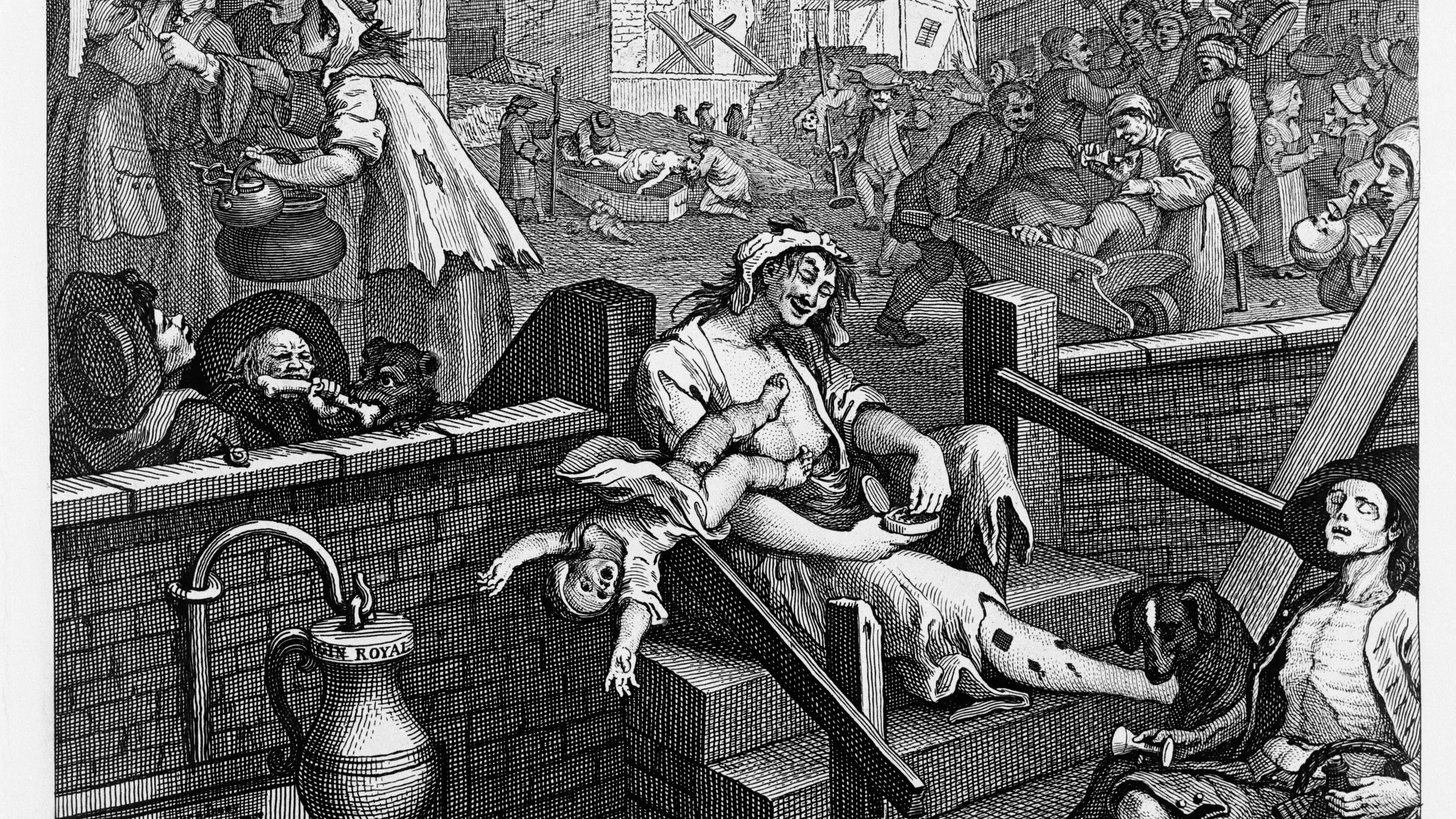 Gin Lane by William Hogarth