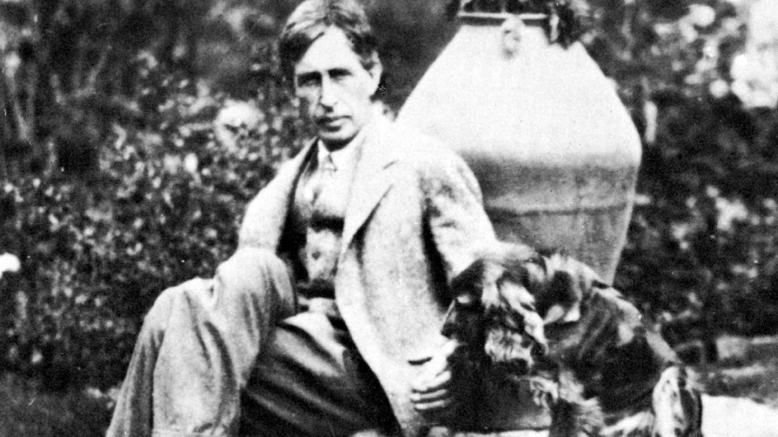 FFAC1H LEONARD WOOLF (1880-1969). /nEnglish journalist and publisher. Photographed in the garden of his home, Monk's House, Rodmell, c1933.