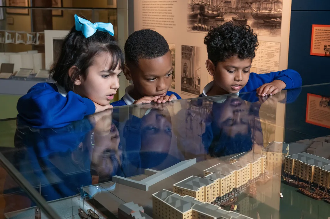 Guided Learning Session following Covid procedures in place at London Museum Docklands