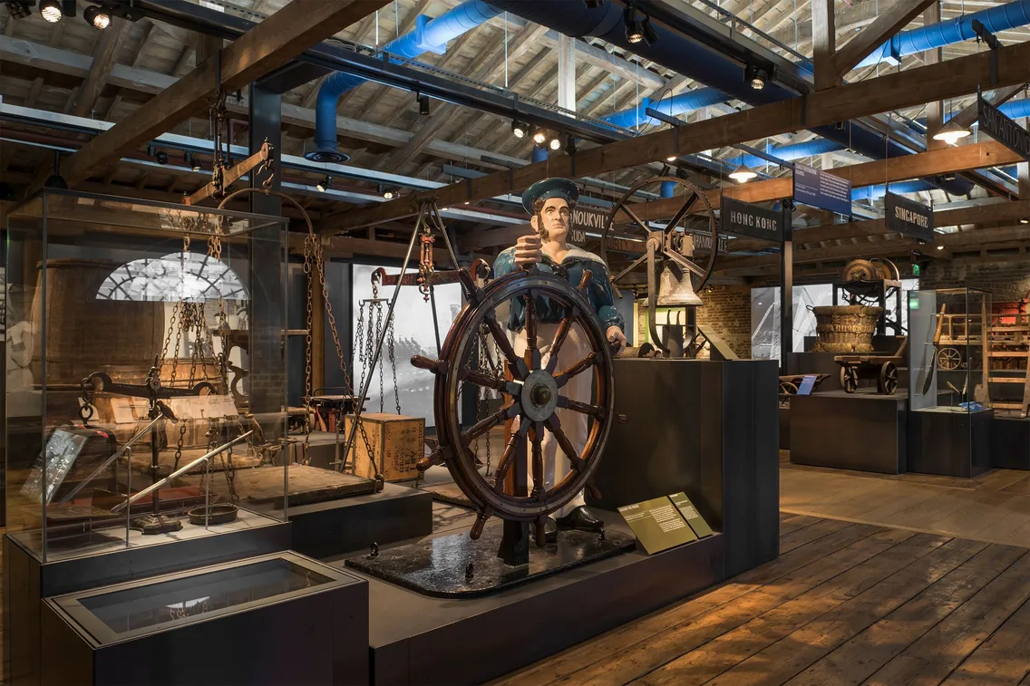 Museum of London Museum of London Docklands. The museum building was originally the No. 1 Warehouse of the West India Docks. Opened in 1802, the West India Docks were London’s first enclosed dock system, built away from the open river on the Isle of