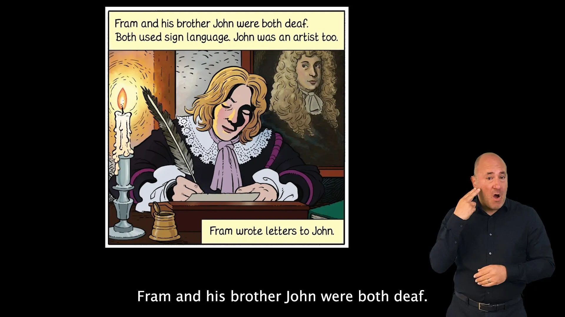 Video thumbnails for 'Reimaging the Renaissance' a Learning project on Deaf Londoners during the 17th century